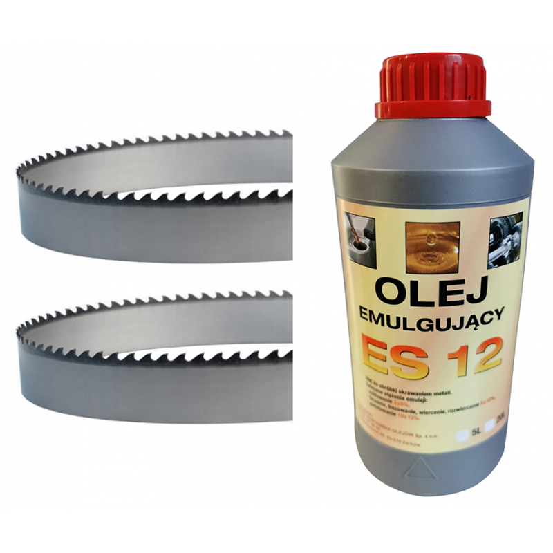 Kit de inicio: 2 sierras de cinta bimetálicas 27x0,9x2910 + aceite emulsionante ES-12 1 l