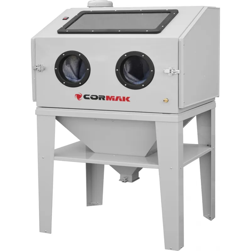 Máquina de chorro de arena con cabina de 350 l - apertura lateral KDP350 + sistema de extracción DC15