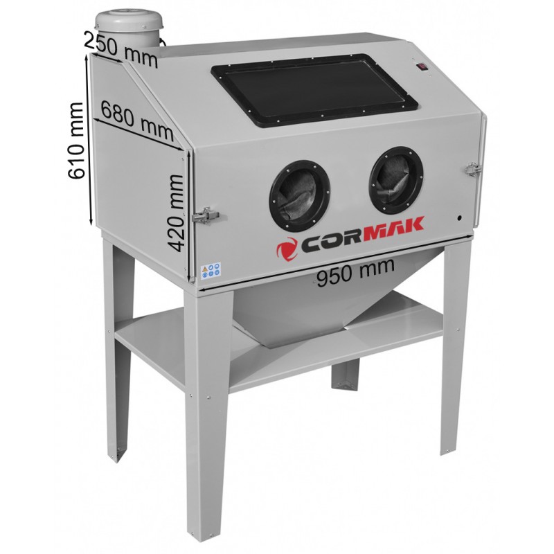 CORMAK - Piaskarka kabinowa 350 L