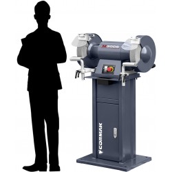 Lijadora industrial de doble disco CORMAK M300S con base