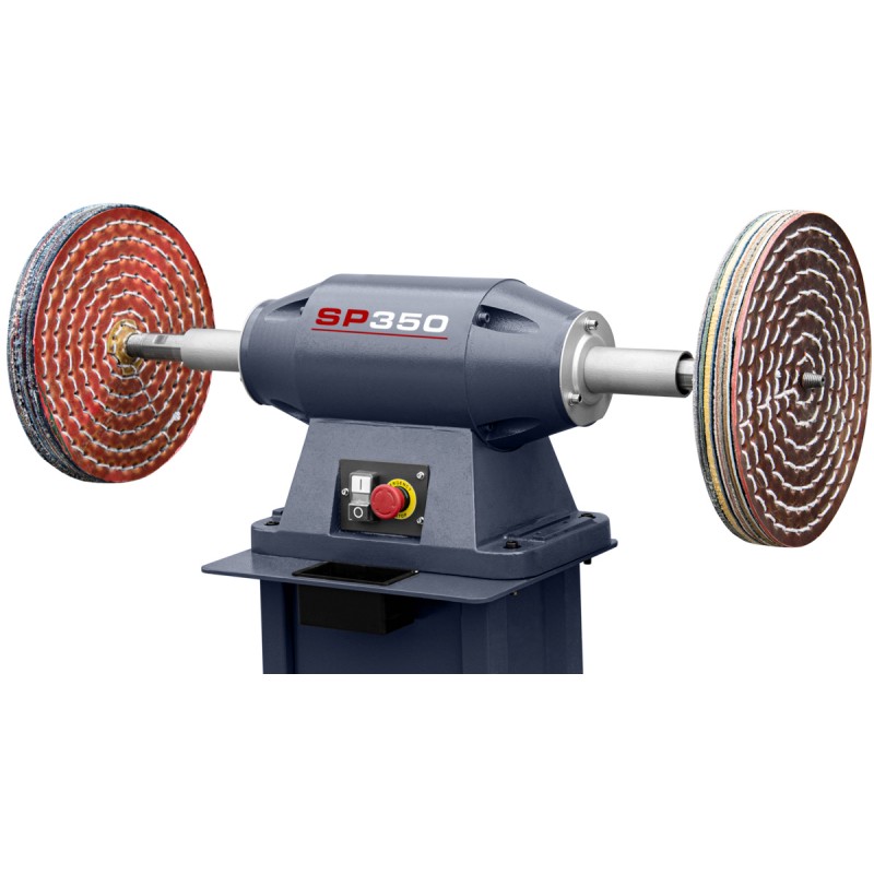 Máquina industrial de satinado, lijado y pulido para desbarbar y pulir CORMAK SP350 con base