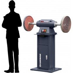 Máquina industrial de satinado, lijado y pulido para desbarbar y pulir CORMAK SP350 con base