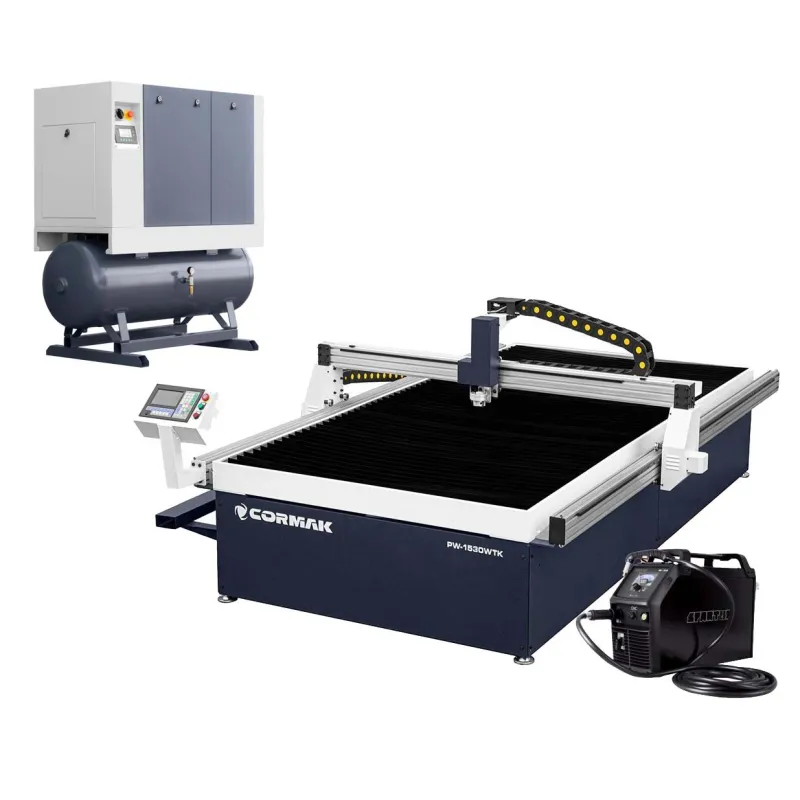 Cortadora por plasma PW-1530 WTK + compresor Luft 1000 + fuente SPARTUS ProCUT 125CNC