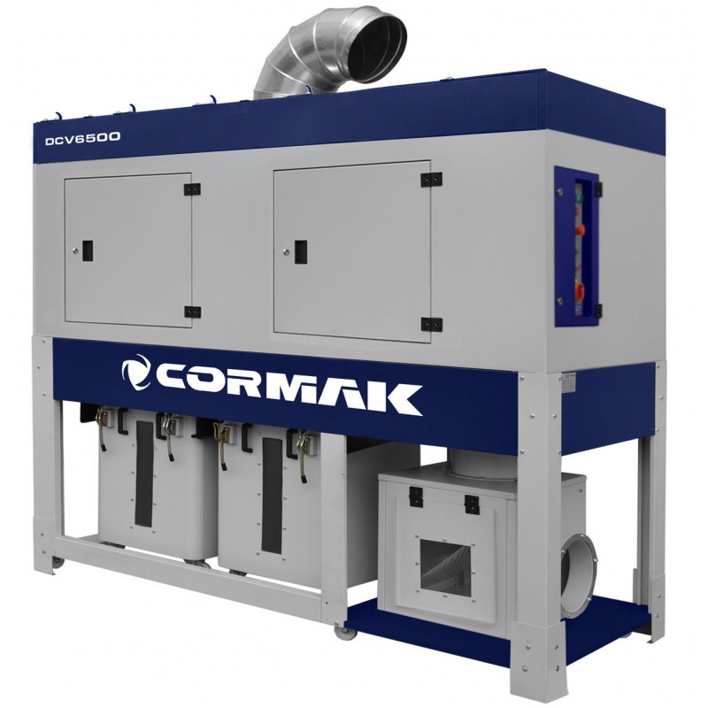 Aspirador industrial de polvo y virutas de madera CORMAK DCV6500TC VIBER | Fabricante CORMAK