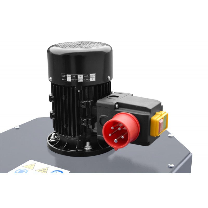 Lijadora industrial de doble disco CORMAK M300S con base y sistema de aspiración de virutas y limaduras de metal MDC750, 400 V
