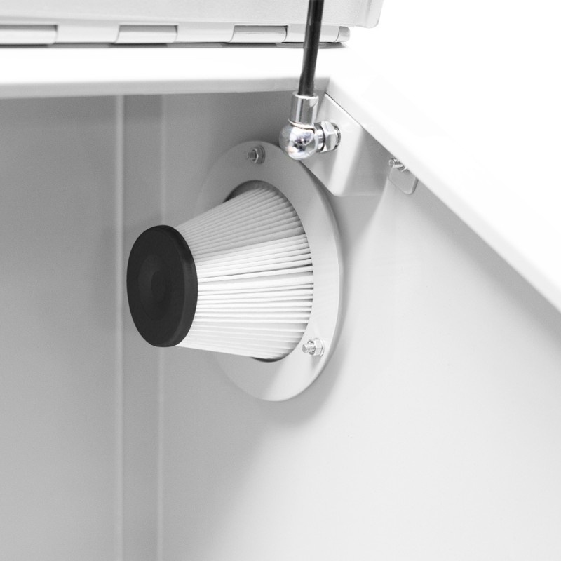 Máquina de chorro de arena con cabina de 190 l - apertura superior KDP190