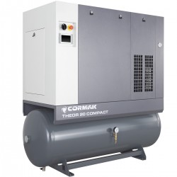 Compresor de tornillo con secador y depósito de 500 l - THEOR 20 COMPACT - 15 kW - 2000 l/min.
