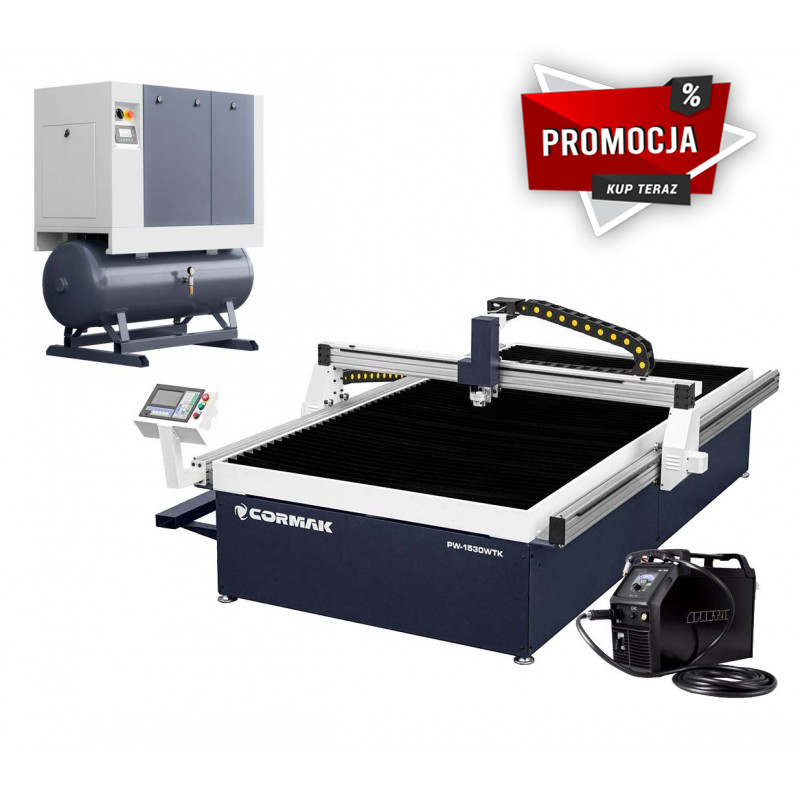 CORMAK - Wypalarka plazmowa PW-1530 WBT 1500x3000 ze stołem wodnym