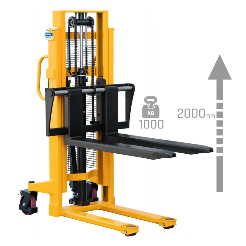 Transpaleta de mástil WRHS 1020  (capacidad de carga de 1000 kg, altura de elevación de 2000 mm)