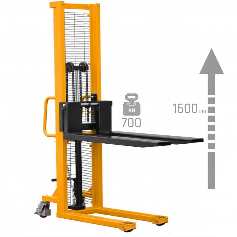 Transpaleta de mástil P716 (capacidad de carga de 700 kg, altura de elevación de 1600 mm)