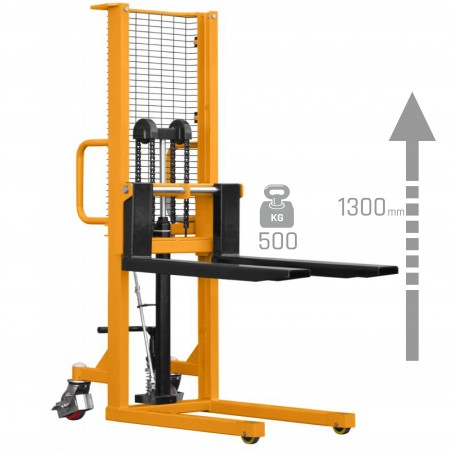 Transpaleta de mástil CORMAK P513 (capacidad de carga de 500 kg, altura de elevación de 1300 mm)