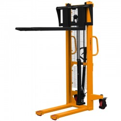 Transpaleta manual de mástil WRHS 2016 con horquillas regulables (capacidad de carga de 2000 kg, altura de elevación de 1600 mm)