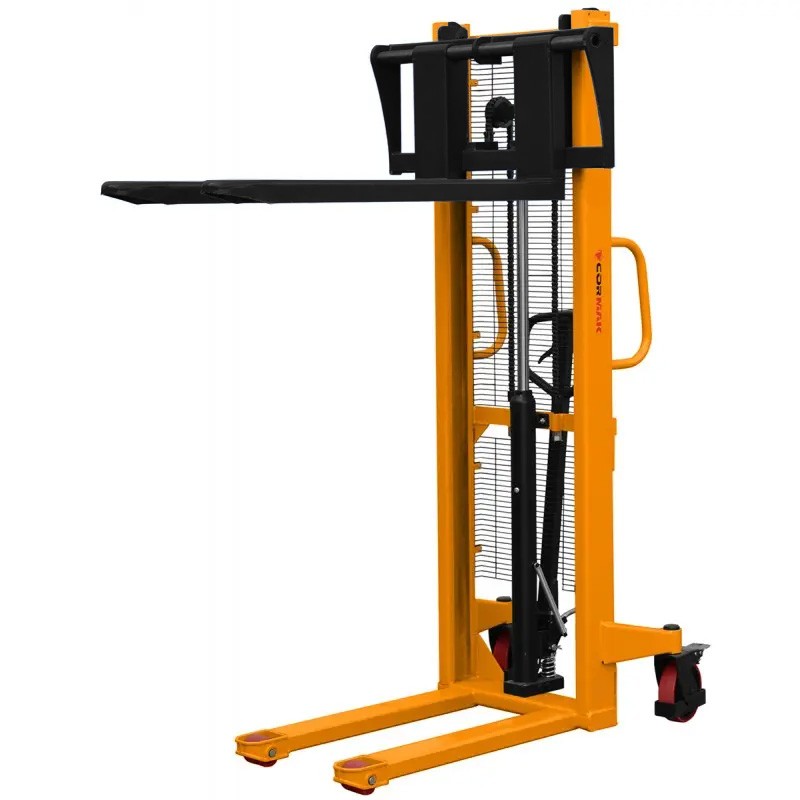 Transpaleta manual de mástil WRHS 2016 con horquillas regulables (capacidad de carga de 2000 kg, altura de elevación de 1600 mm)