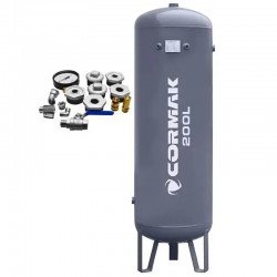 Compresor de tornillo con variador LUFT 400 - 3,0 kW - 380 l/min. 230 V + Depósito de aire vertical de 200 l