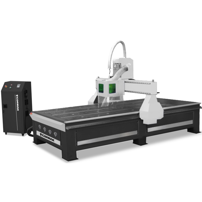 Fresadora CNC CORMAK C2131 PREMIUM (2100 x 3200) + mesa híbrida
