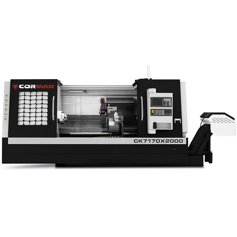 TORNO CNC CK7160X4000 CON PORTAPRENSAS HIDRÁULICO DE 12 HERRAMIENTAS Y SIEMENS SINUMERIK 808D