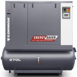 Compresor de tornillo con secador y depósito de 270 l - LUFT 1000 VSD+PM COMPACT 7,5 kW - 950 l/min