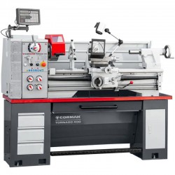 Torno universal convencional CORMAK TORNADO 400x1000 + cuchillas + espiga giratoria