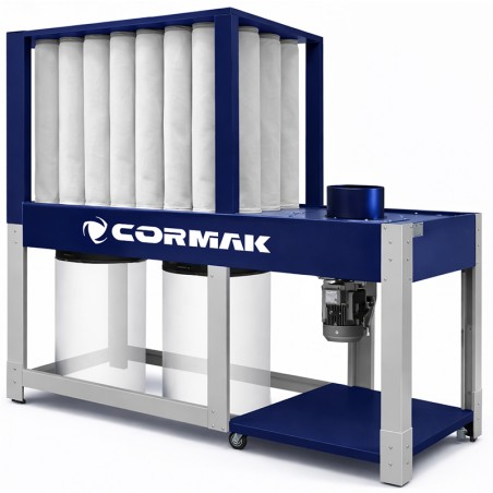 Aspirador industrial de polvo y virutas de madera CORMAK DCV5200E+ | Fabricante CORMAK