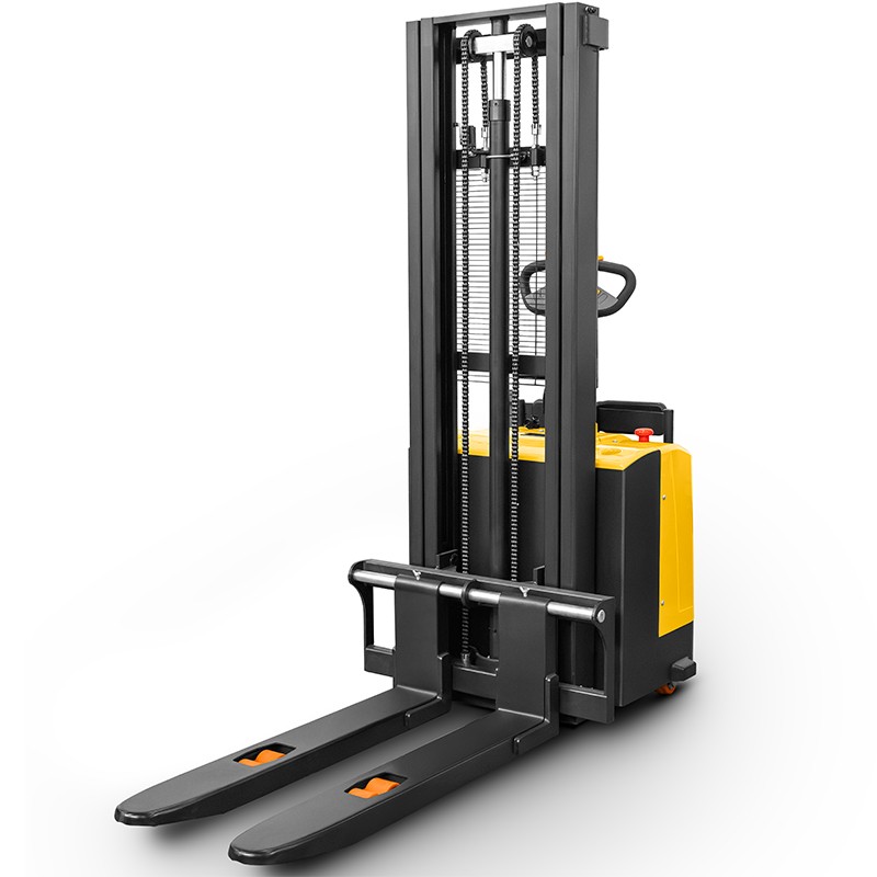 WÓZEK MASZTOWY ELEKTRYCZNY 1500 KG 3000 MM Z REGULOWANYMI WIDŁAMI z PLATFORMĄ