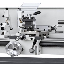 Torno universal convencional CORMAK TYTAN 210x520 230V + juego de herramientas de torneado + base