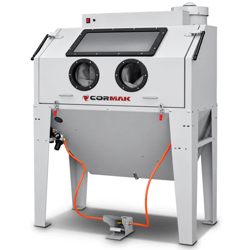 Máquina de chorro de arena con cabina de 420 l - apertura superior KDP420 + sistema de extracción DC15