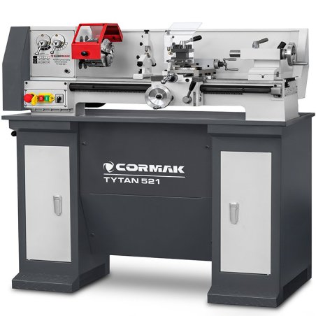 Torno universal convencional CORMAK TYTAN 210x520 230V + juego de herramientas de torneado | Fabricante CORMAK