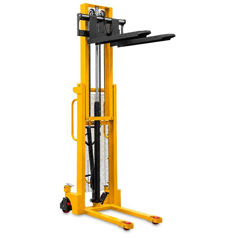 Transpaleta WRHS 1025 con horquillas regulables (capacidad de carga de 1000 kg, altura de elevación de 2500 mm)