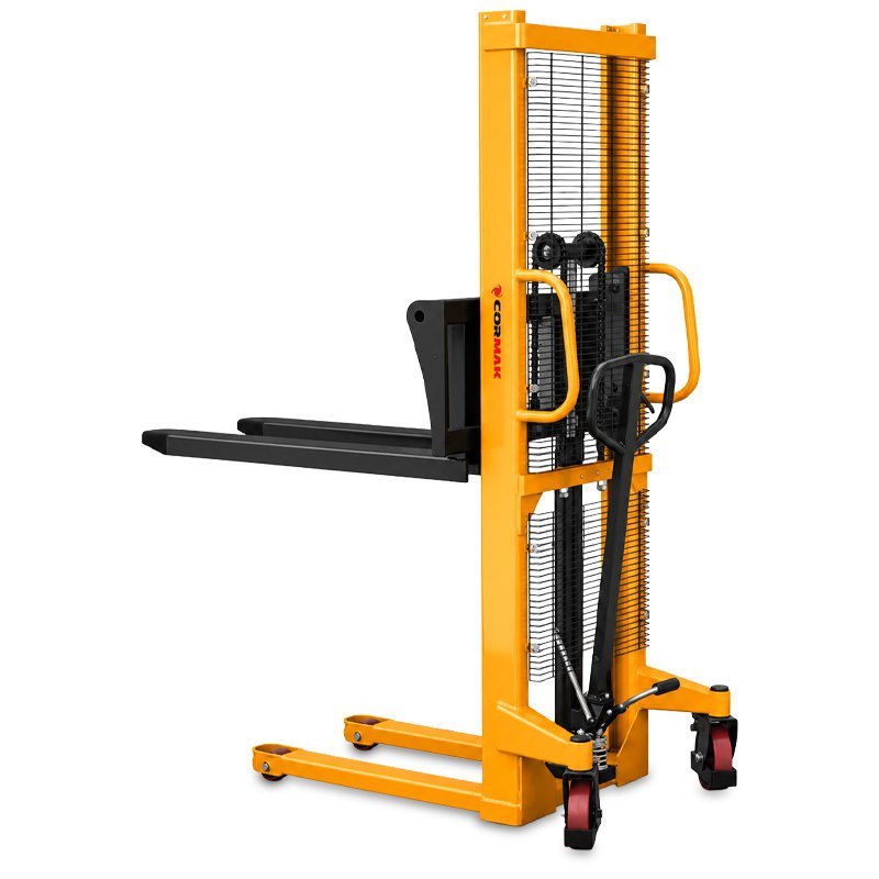 Apilador manual de palets CORMAK WRHS2016 con horquillas regulables (capacidad 2.000kg, elevación 1.600mm)