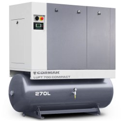 Compresor de tornillo con secador y depósito de 270 l - LUFT 700 COMPACT 5,5 kW - 650 l/min
