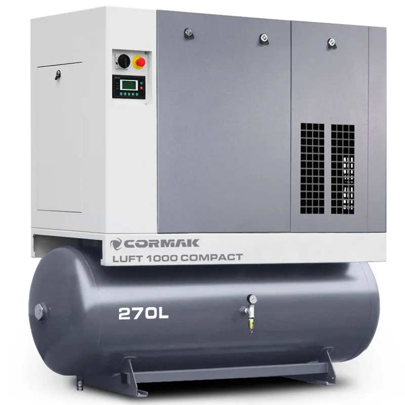 Compresor de tornillo con secador y depósito de 270 l - LUFT 1000 COMPACT 7,5 kW - 950 l/min