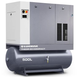 Compresor de tornillo con secador, variador de frecuencia y depósito de 500 l - THEOR 20 COMPACT - 15 kW - 2000 l/min.
