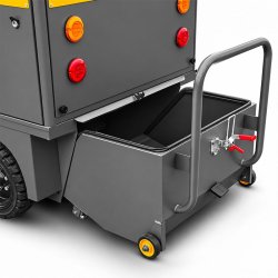 Barredora industrial autopropulsada CORMAK ZP15000 con asiento, pulverización de agua y cabina (hasta 13.750m³/h)
