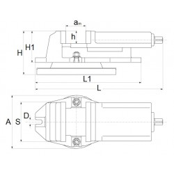 Mordaza de máquina giratoria QH100 100x80mm | Fabricante CORMAK