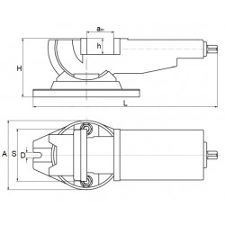 Imadło maszynowe pochylne kołyskowe 160 mm