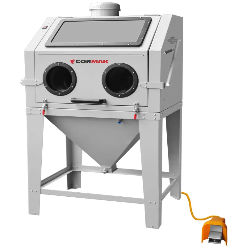 Máquina de chorro de arena con cabina de 350 l - apertura superior KDP350TOP + sistema de extracción DC15
